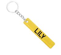 Varsany Personalised Memories Licence Number Plate Yellow Rectangle Shape Keyring - Custom Car Plate Keychain, Reg Key Chain Gift for Car Owners
