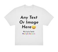 Varsany Personalised Oversized T Shirt for Adults Unisex Relaxed Fit Top Customise With Any Text And Photo, Long-Lasting Print XXL