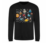 Varsany Personalised Solar System Sweatshirt - Planets for Kids Solar System Sweatshirt, Space Gifts for Boys, Planet Gifts & Clothes for Boys Girls - Black 5-6 Years