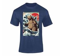 Varsany Tedzilla 2 Anime T Shirt - Japanese Anime Graphic Tshirt for Adults & Kids, Cute Anime Top, Ted Shirt & Japanese Clothes Anime Gifts - Navy X-Large
