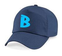 Varsany Unisex Navy Cap Baseball hat Crystallized and Personalised with Any Letter Sporting Activities, School and Any hot Summers Day (K)