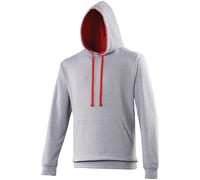 Varsity Hooded Sweatshirt Hoodie AWDis Dark Grey XXL