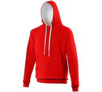 Varsity Hooded Sweatshirt Hoodie AWDis Red M