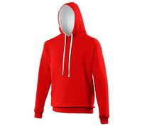 Varsity Hooded Sweatshirt Hoodie AWDis Red XS