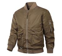 Varsity Jacket Men - Men'S Work Jacket Fall/Winter Tough Guy Coat Jacket Men'S Flight Jacket (Coffee Xxxl)