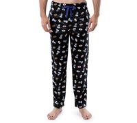 Varsity Men's Lite Touch Fleece Pyjama Bottoms, Black/Coffee/Donuts, L