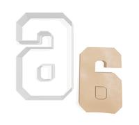 Varsity Number 6 Cookie Cutter - 3 Sizes