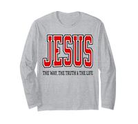 Varsity Style Jesus The Way The Life The Truth Long Sleeve T-Shirt