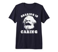 Varsity Style Socialism Karl Marx Sharing is Caring T-Shirt Premium T-Shirt