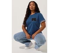 Varsity Trim T-Shirt Yours Blue 22-24