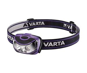 VARTA 2x 1 Watt LED Outdoor Sports Head Light incl 3x Longlife Power AAA batteries Head light Torch Head lamp Robust (Drop test 2 m) and splash-proof (IPX4) housing