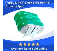 Varta 3.6V 150mAh NiMH Memory Backup Battery BT05125 PCB Pins