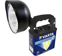 VARTA Light Flashlight Hand Workshop Worklight Lamp-runtime of up to 270 Hours-with Carrying Strap, 4 W, Black