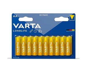 Varta 4106 - Set of 8 AA Alkaline Batteries, Yellow