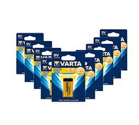 Varta 4122 Alkaline E Block Battery for Fire Alarm Smoke Detector Moisture Meter 9 V Pack of 10