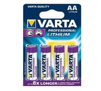 Varta 6106301404 Professional Lithium 1.5V AA Battery 2900mAh Pack...
