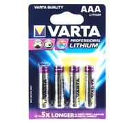 VARTA Lithium AAA Micro LR03 Batteries (4-pack) - ideal for digital cameras, toys, GPS devices, sporting and outdoor applications