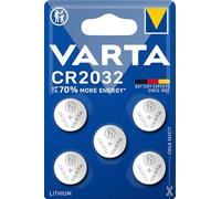 VARTA 5 x CR2032 Button Cell Batteries Power on Demand Lithium 3V