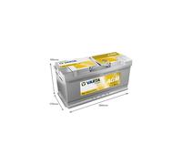 VARTA A4 VRLA AGM Battery TYPE 020 12V 105AH 950EN Fits BMW 61219352070