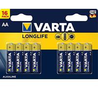 Varta AA Alkaline Battery Pack of 16 - Longlife