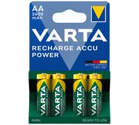 Varta AA HR6 2600mAh Rechargeable Batteries x 4 High Capacity Latest Accu