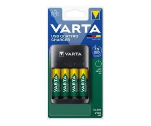VARTA ACCU USB Quattro Charger Ni-MH + 4 x 2100mAh AA Rechargeable Batteries