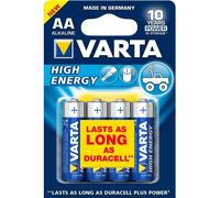 VARTA Alkaline AA Size (LR6) Long Lasting Batteries 1.5 V - 4 Pack