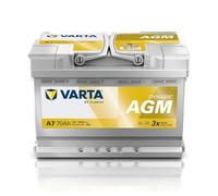 VARTA Automotive Dynamic AGM (A7) 12 V 70 Ah 760 A Wet Battery for Start-Stop Systems and xEV Starter Battery for Cars with Higher Energy Requirements Maintenance-free Lead Acid Battery
