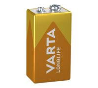 VARTA Batteries 9V, Pack of 1, Longlife, Alkaline 6LP3146 | 9 V, long-life block battery, up to 10-year shelf life, for smoke detector, measuring devices, clocks and remote controls