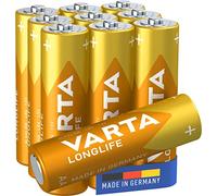 VARTA Batteries AA, Pack of 10, Longlife, Alkaline, 1.5 V