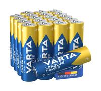 VARTA Batteries AA, Pack of 20, Longlife Power, Alkaline | LR6 1.5 V, Made in Germany, up to 10-year shelf life, for games console, toothbrush, mouse, controller or torch