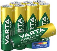 VARTA Batteries AA, rechargeable, pack of 8, Recharge Accu Solar, Akku, 800 mAh Ni-MH, ready to use, designed for solar garden lights