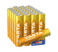 VARTA Batteries AAA, Pack of 24Cube, Longlife, Alkaline | LR03 1.5 V, Made in Germany, up to 10-year shelf life, for remote control, wall clock, radio, alarm clock or torch