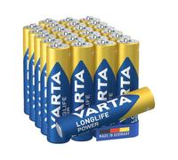 VARTA Batteries AAA, Pack of 24Cube, Longlife Power, Alkaline | LR03 1.5 V, Made in Germany, up to 10-year shelf life, for games console, toothbrush, mouse, controller or torch