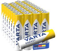 VARTA Batteries AAA, Pack of 30, Energy, Alkaline, 1.5 V | Size LR03, Made in Germany, up to 10-year shelf life, for remote control, wall clock, radio, calculator, mouse or alarm clock