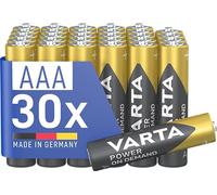 VARTA Batteries AAA, Pack of 30, Power on Demand, Alkaline, 1.