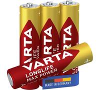 VARTA Batteries AAA, Pack of 4, Longlife Max Power, Alkaline