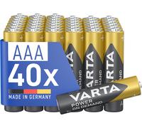 VARTA Batteries AAA, Pack of 40, Power on Demand, Alkaline, 1.