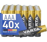 VARTA Batteries AAA, Pack of 40, Power on Demand, Alkaline, 1. | size LR03, Made in Germany, up to 10-year shelf life, for computer accessories, smart home devices