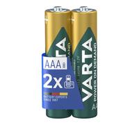VARTA Batteries AAA, rechargeable, Pack of 2, Recharge Accu Phone, 800 mAh | Ni-MH battery, Size HR03 1.2 V, pre-charged, high cycle stability, for cordless phones, no memory effect