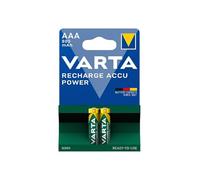 VARTA Batteries AAA, rechargeable, pack of 2, Recharge Accu Phone, Akku, 800 mAh Ni-MH, ready to use, suitable for cordless phones