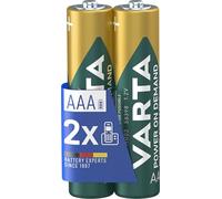 VARTA Batteries AAA, rechargeable, pack of 2, Recharge Accu Phone, Akku, 800 mAh Ni-MH, ready to use, suitable for cordless phones