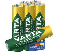 VARTA Recharge Accu Power, Ready-To-use pre-charged AAA Micro NiMH rechargeable battery (6-pack, 800 mAh) - without memory effect