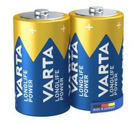 VARTA Batteries D, Pack of 2, Longlife Power, Alkaline, 1.5 V | Size LR20, Made in Germany, up to 10-year shelf life, for games console, toothbrush, mouse, controller or torch