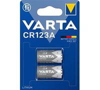 VARTA Batteries Electronics CR123A Lithium button cell 3V battery 2-pack, Button cells in original blister pack of 2