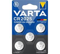 VARTA Batteries Electronics CR2025 Lithium button cell 3V battery 5-pack, Button cells in original blister pack of 5