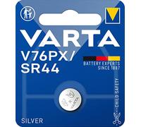 VARTA Batteries Electronics V76PX/SR44 silver battery 1-pack, Battery in original blister pack of 1, Blue Silver