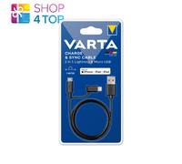VARTA CHARGE AND SYNC CABLE 2 IN 1 MICRO USB & 8 PIN 57943 1 METER NEW