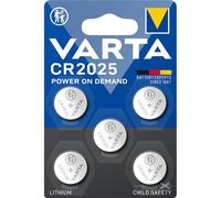 VARTA Coin Cell Batteries CR2025, Pack of 5, Power on Demand, Lithium, 3 V | child-safe packaging, for small electronic devices, car key, remote control, scales or calculator