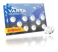 VARTA Batteries Electronics CR2032 Lithium button cell 3V battery 20-pack, Button cells in original blister pack of 1